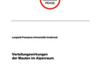 Verteilungswirkungen der Mauten im Alpenraum