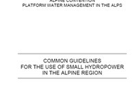 Common guidelines for the use of small hydropower in the alpine region