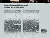 AdaptAlp - Natural Hazards and Climate Change: Dealing with the Uncertainties