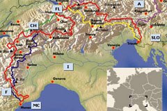 Randonnée pédestre à travers les Alpes